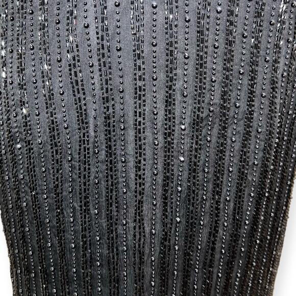 Stenay Beaded Silk Dress Black Size 10 - Picture 5 of 8